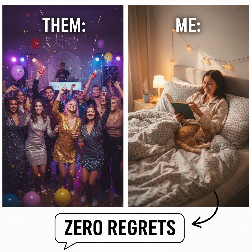 Extrovert: 'Let's go out!' Introvert: *already in bed by 8 PM*