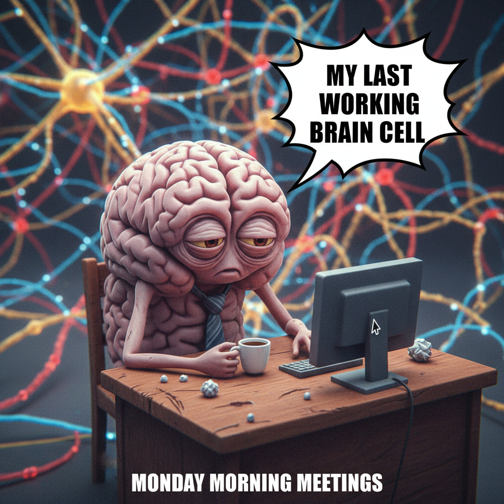 My brain cells on Monday morning trying to function