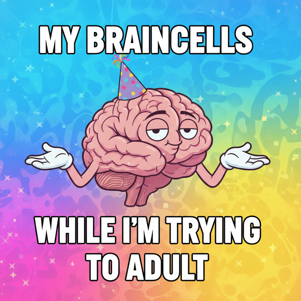 My brain during exam season: 'We'll just wing it!'