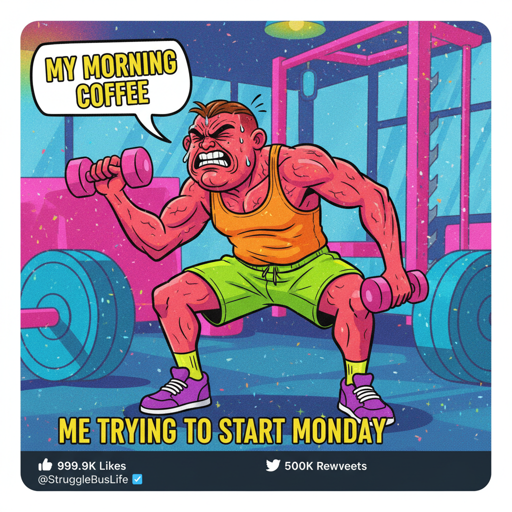 Me at the gym: 'I'm basically a professional athlete.' My body: 'We're dying.'