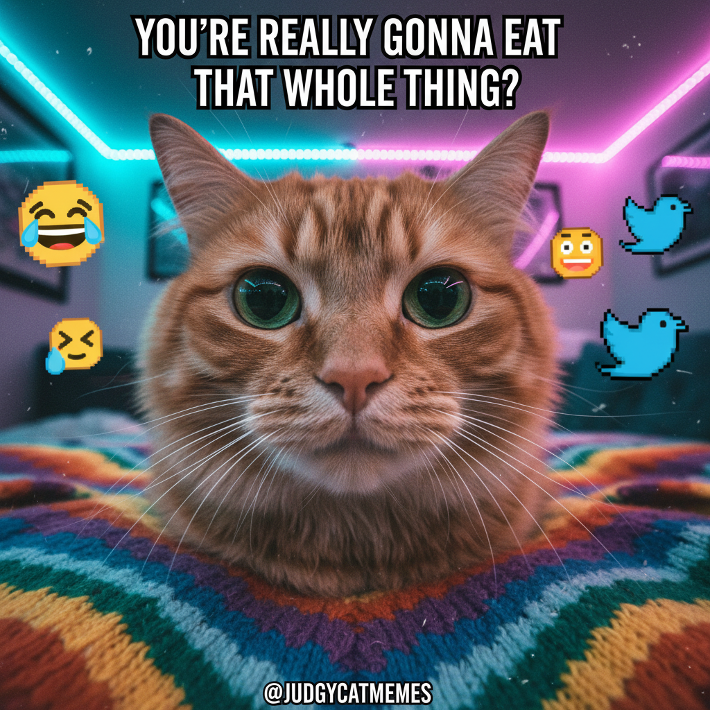 My cat just judged my life choices with a single stare. The audacity. #PetLife