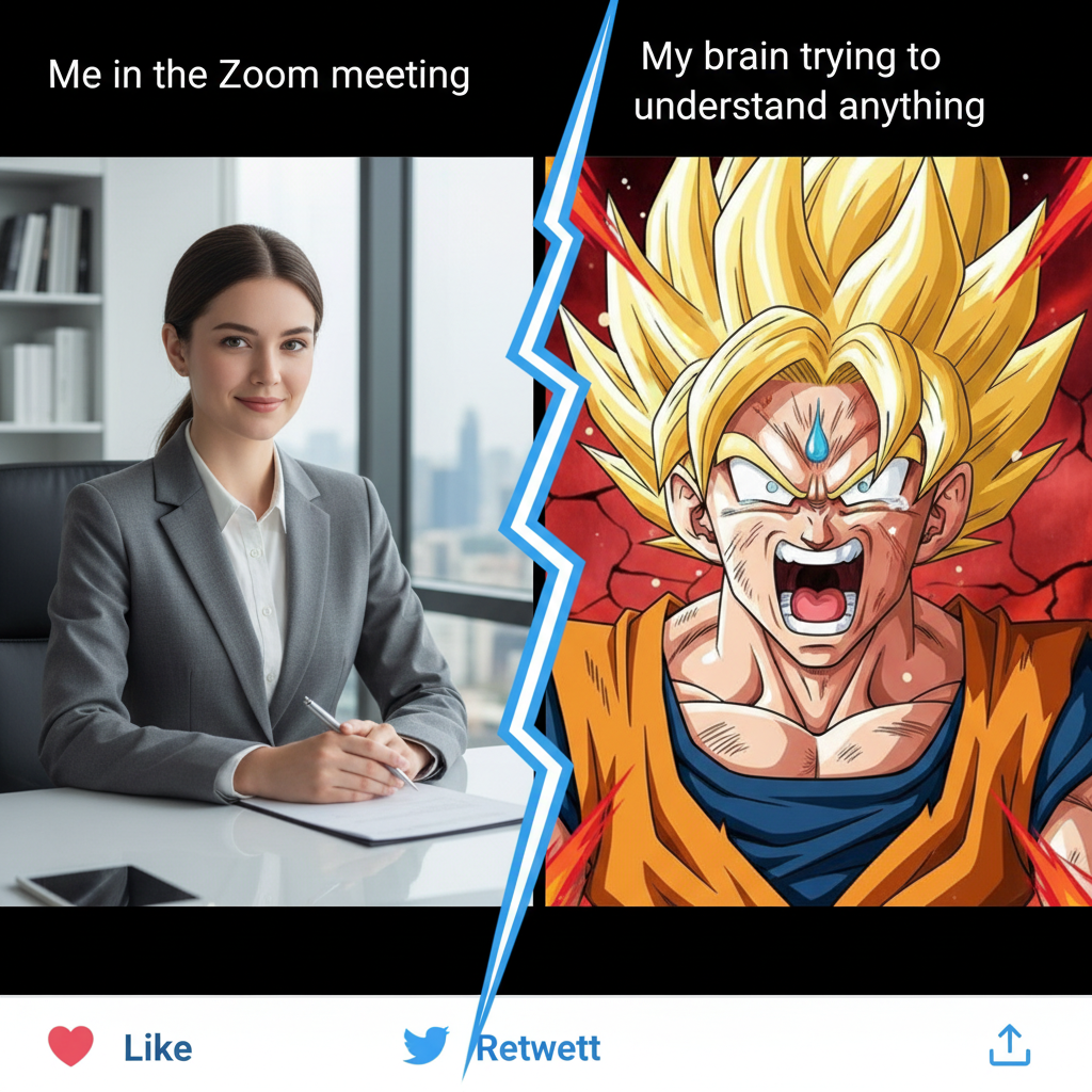 Me trying to adult vs. my inner anime character screaming internally.