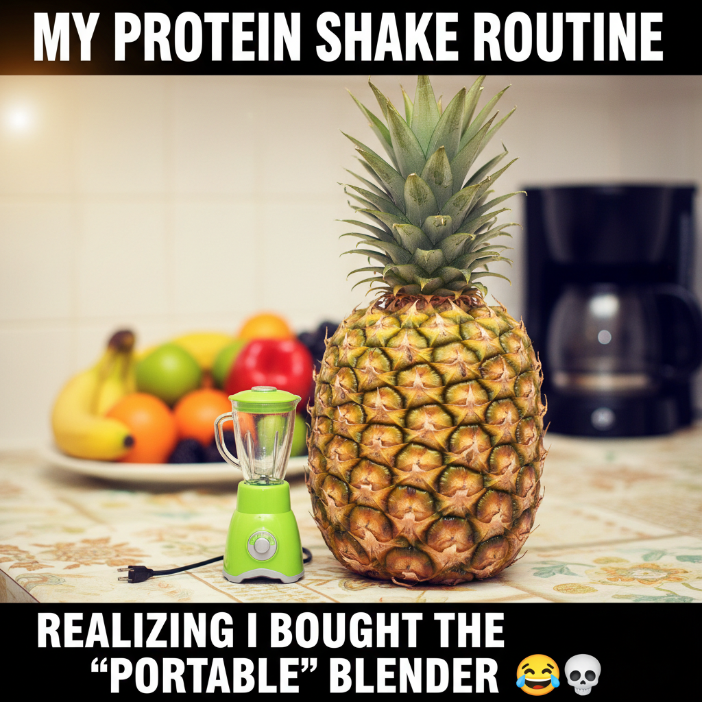 Bought a 'mini' blender online. It's literally the size of my thumb. Send help.