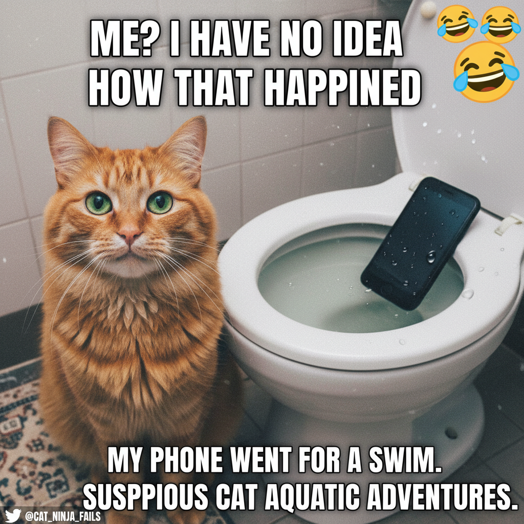 My cat just knocked my phone into the toilet. Again. Send thoughts and prayers.