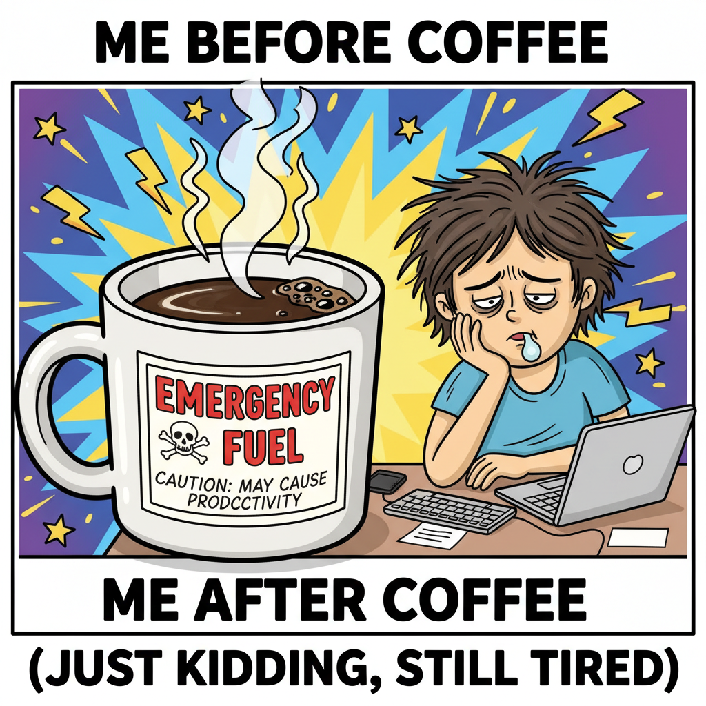 My blood type is coffee. My personality type is 'needs more coffee'.