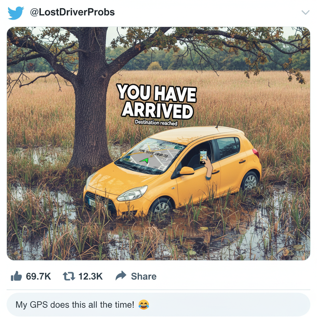 Road trip rule #1: Never trust the GPS. Rule #2: Always pack snacks for detours.