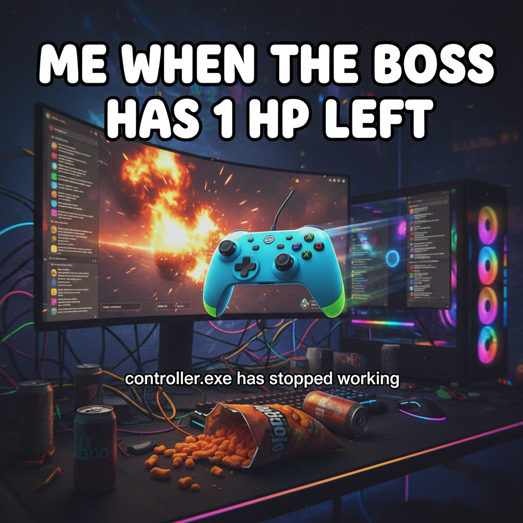 My controller just flew across the room. It wasn't my fault, the lag was personal.