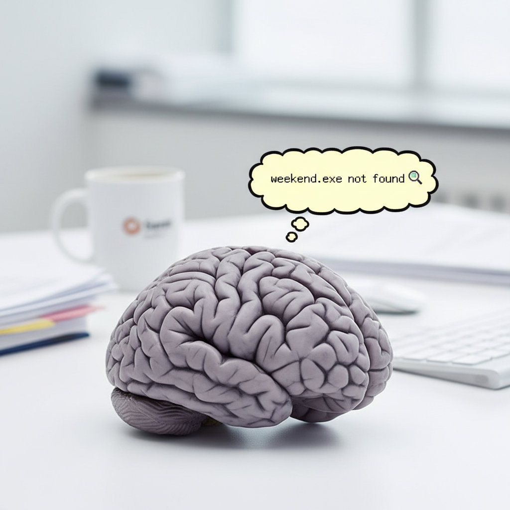My brain on Monday mornings trying to remember what a 'weekend' is
