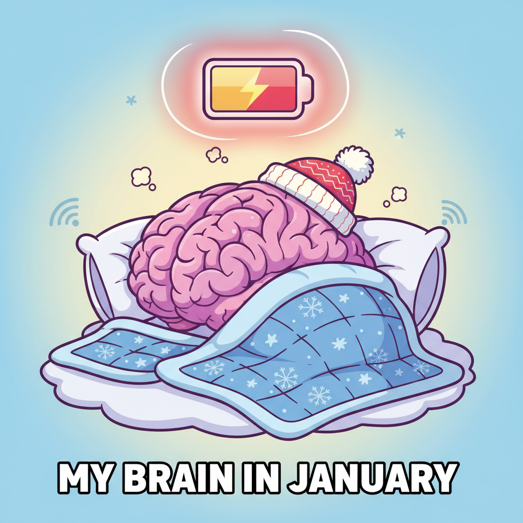 My brain cells hibernating until spring. Currently running on 1% battery and pure spite.