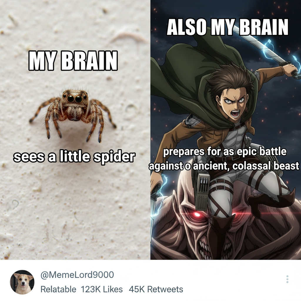 When I see a spider in my room and my inner anime protagonist activates.