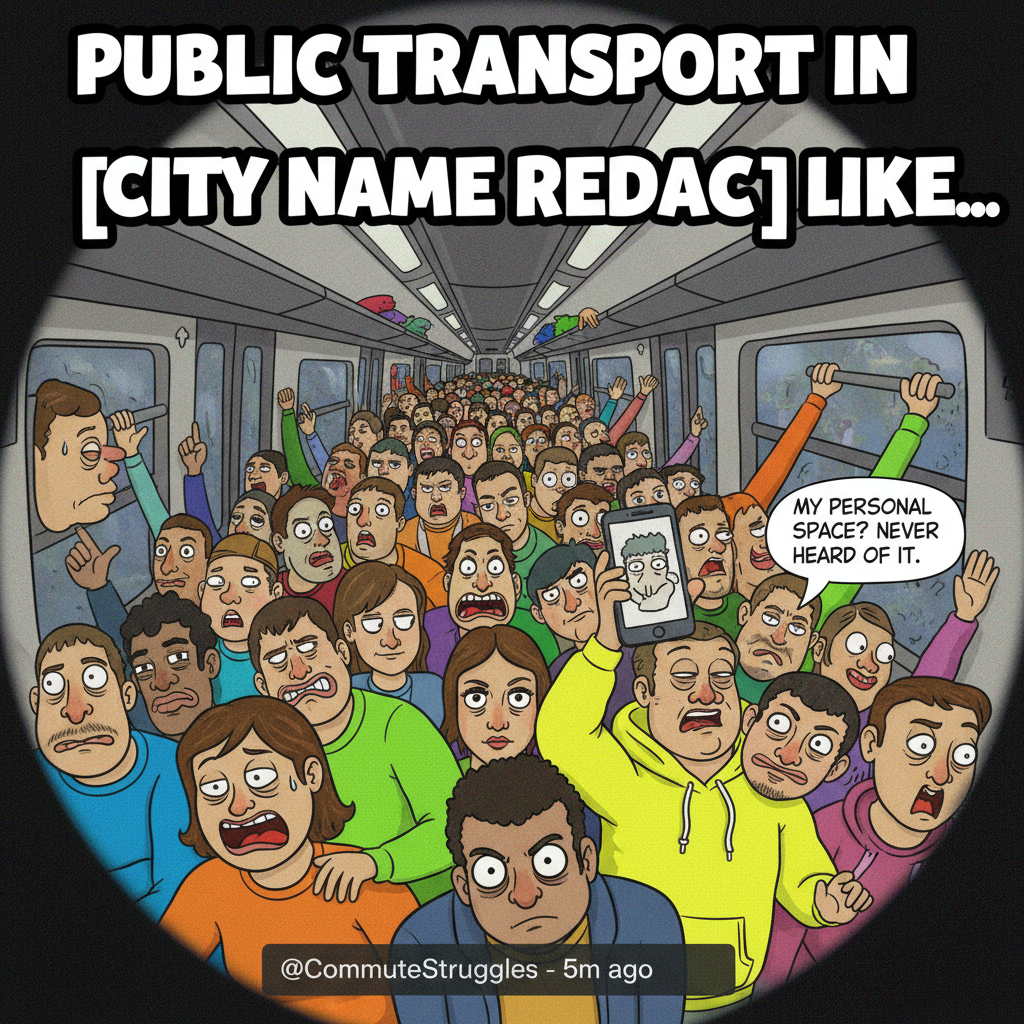 Public transport at 8 AM is just a social experiment on how many people can fit in a sardine can.