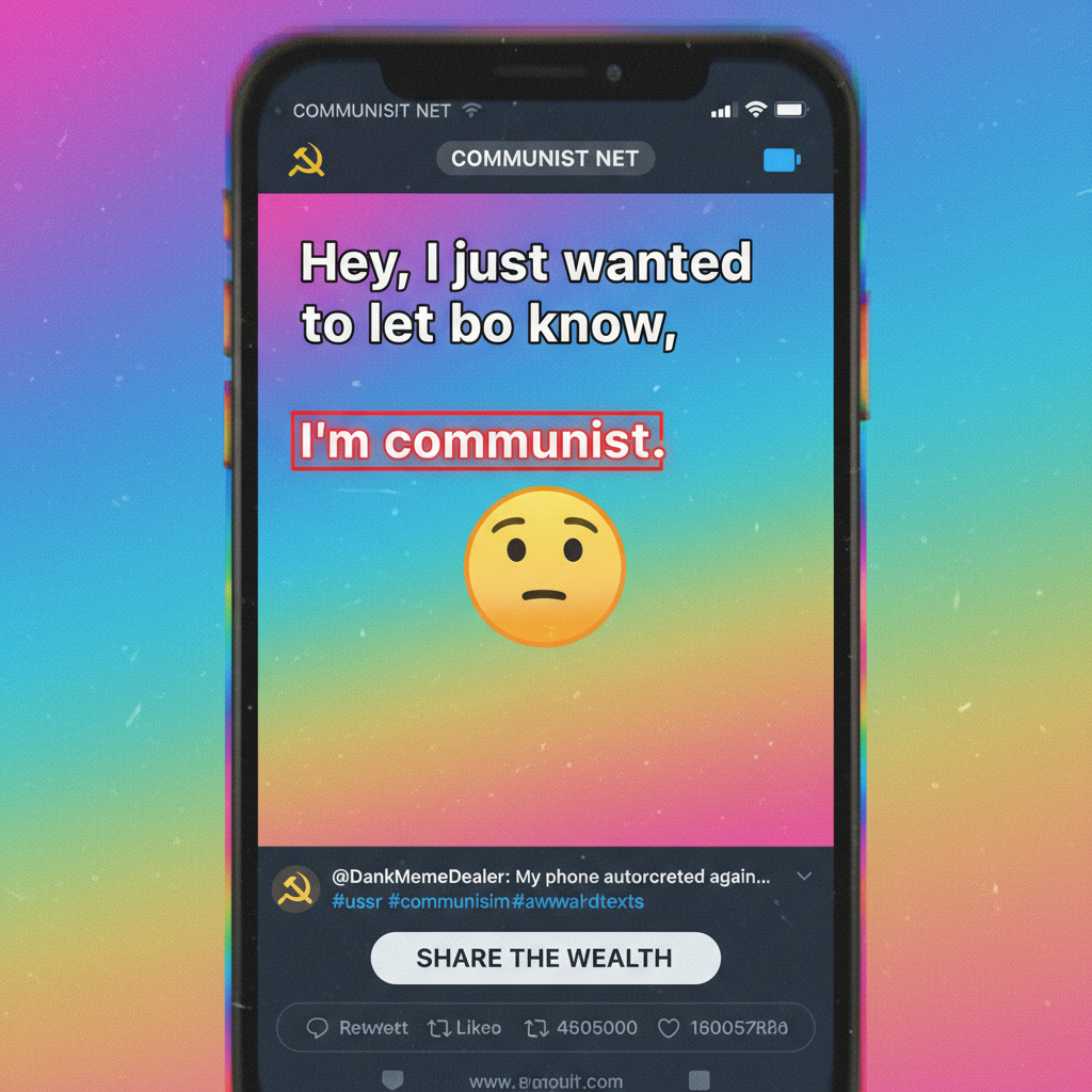Autocorrect changed 'I'm coming' to 'I'm communist' in my work email. My boss is confused.