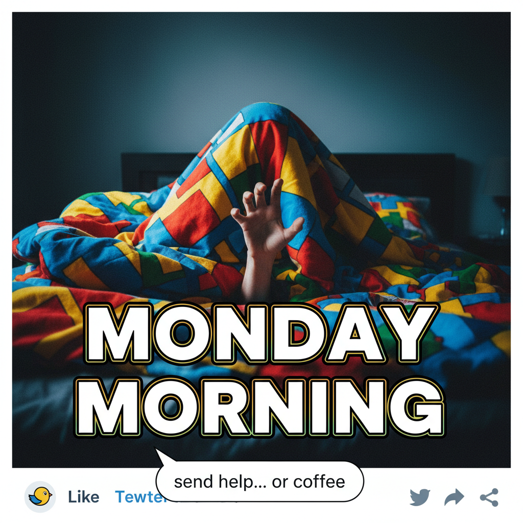 Monday morning mood: My bed is a black hole and I'm its willing prisoner.