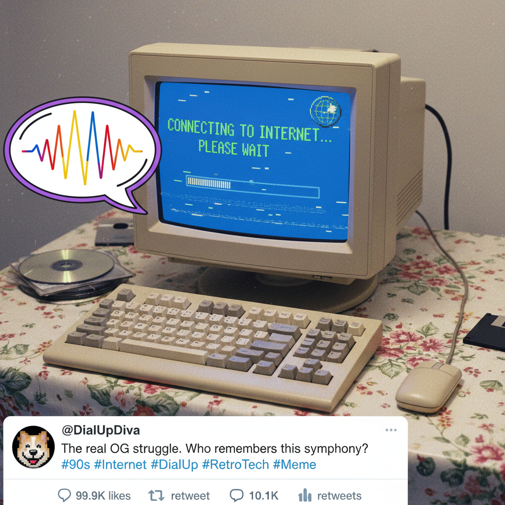 Just heard a dial-up modem sound and instantly felt a surge of 90s nostalgia. My internet is fine, I swear.