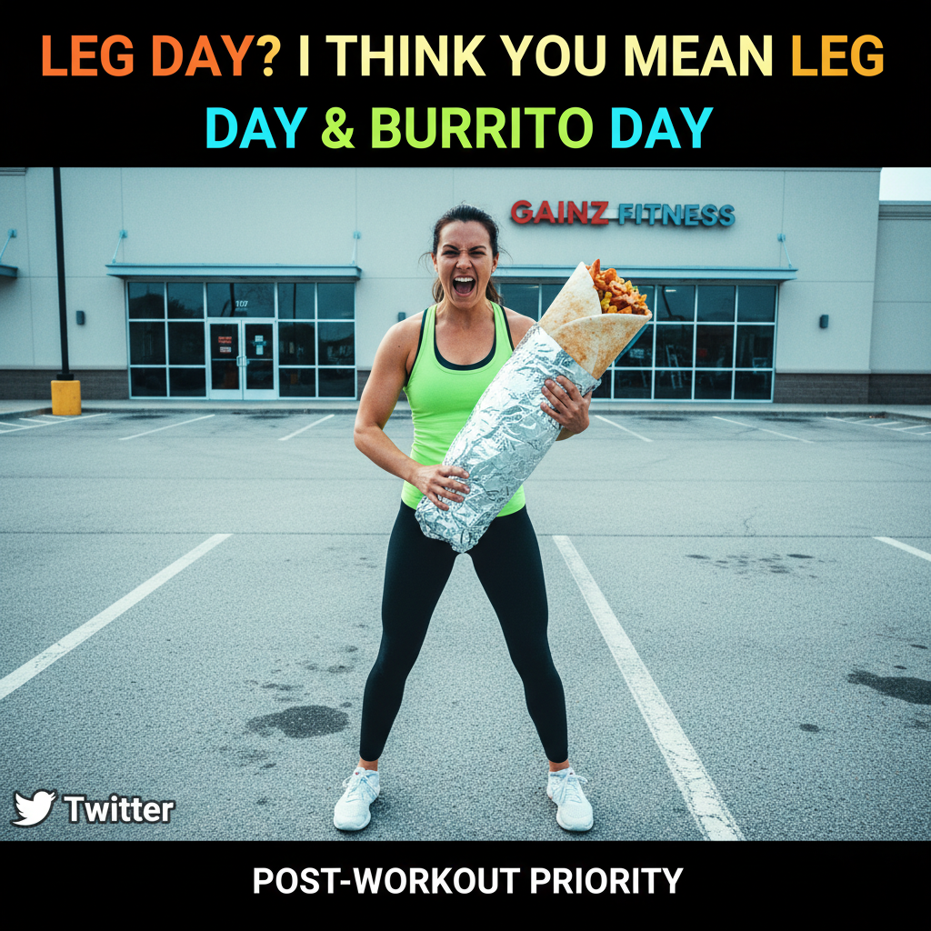 My New Year's resolution was to go to the gym. I went. To the parking lot. To buy a burrito.