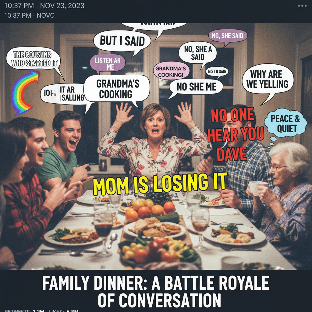 Holiday family dinner: Where 'pass the salt' becomes a 3-hour debate.