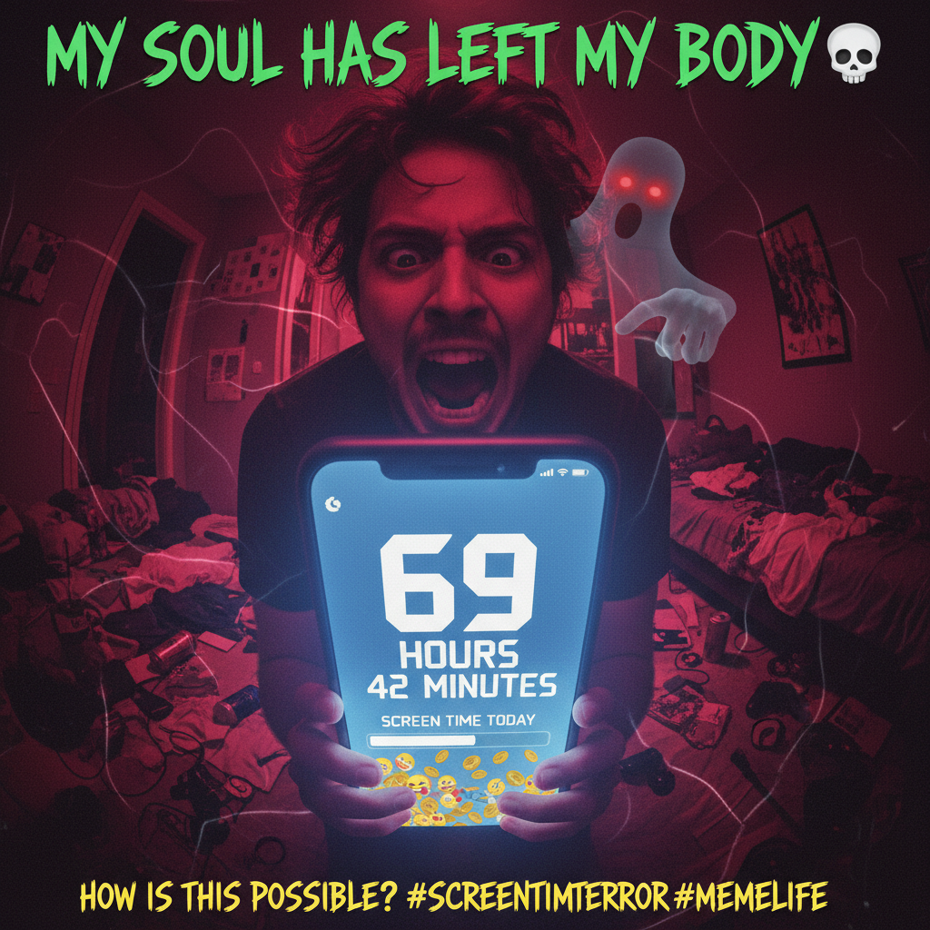 My screen time report is basically a horror movie. Send help (and memes).