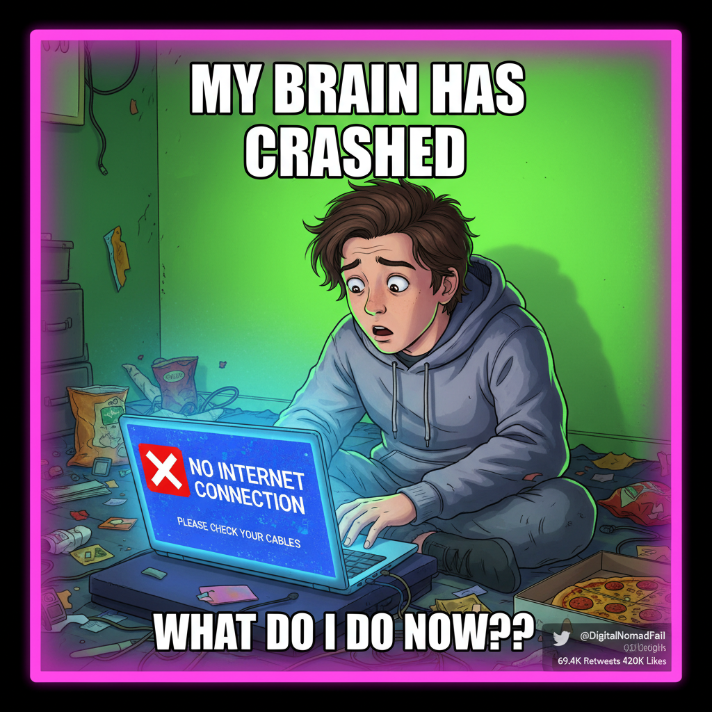 The wifi went down for 5 minutes. I've already questioned all my life choices.