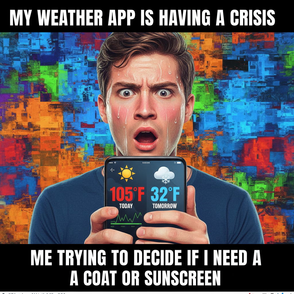 It's 70 degrees and sunny. My weather app says 'feels like 95.' What is this sorcery?!