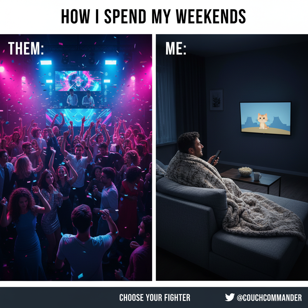 Friday night plans: Clubbing. Friday night reality: My couch and 3 seasons of a show.