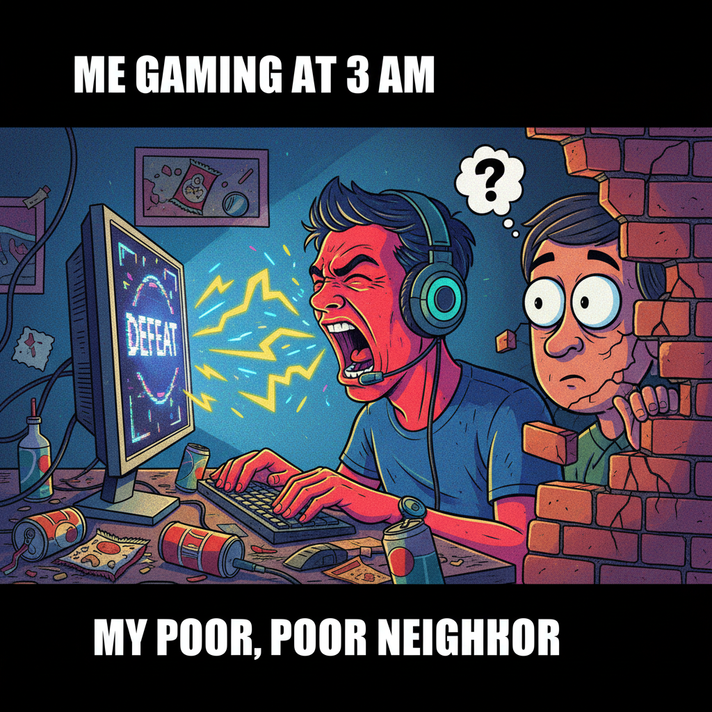 My neighbors definitely think I'm being murdered when I play competitive online games.