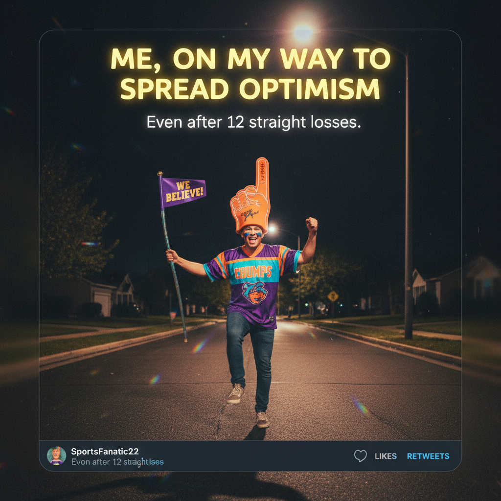 My team scored. My neighbor just started a one-person parade down the street. It's 3 AM.