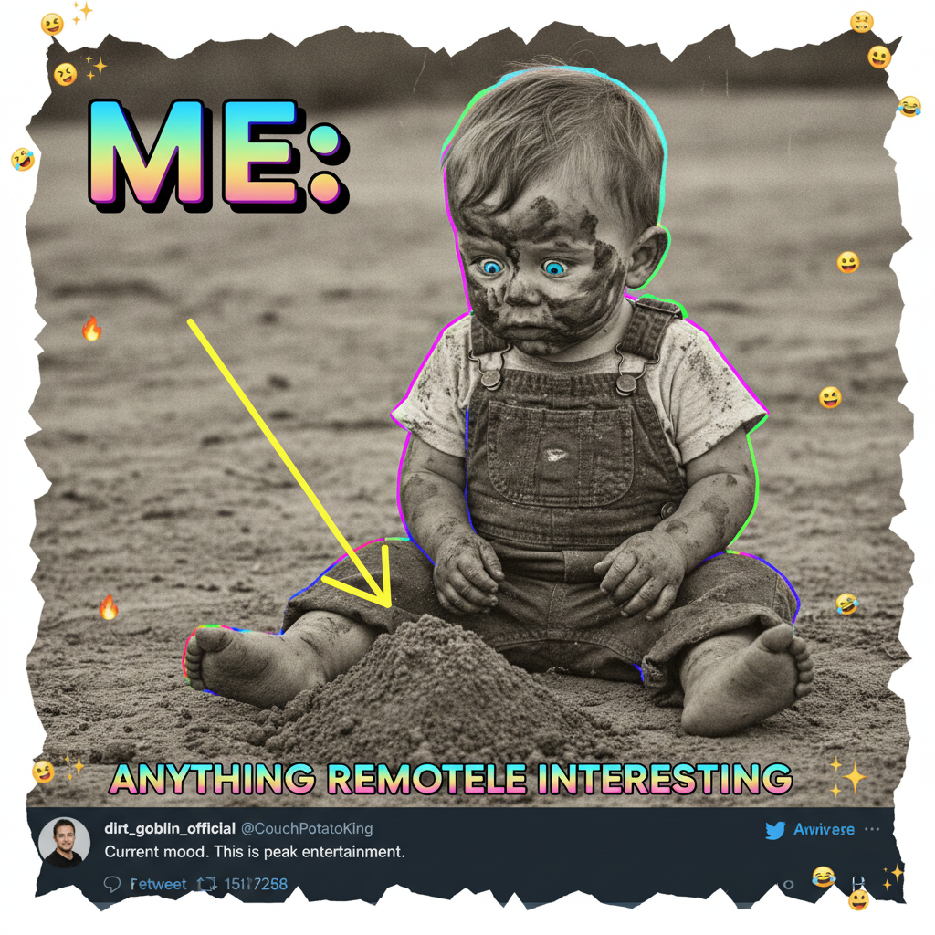 Remember when you could just eat dirt and not worry about bills? Simpler times.