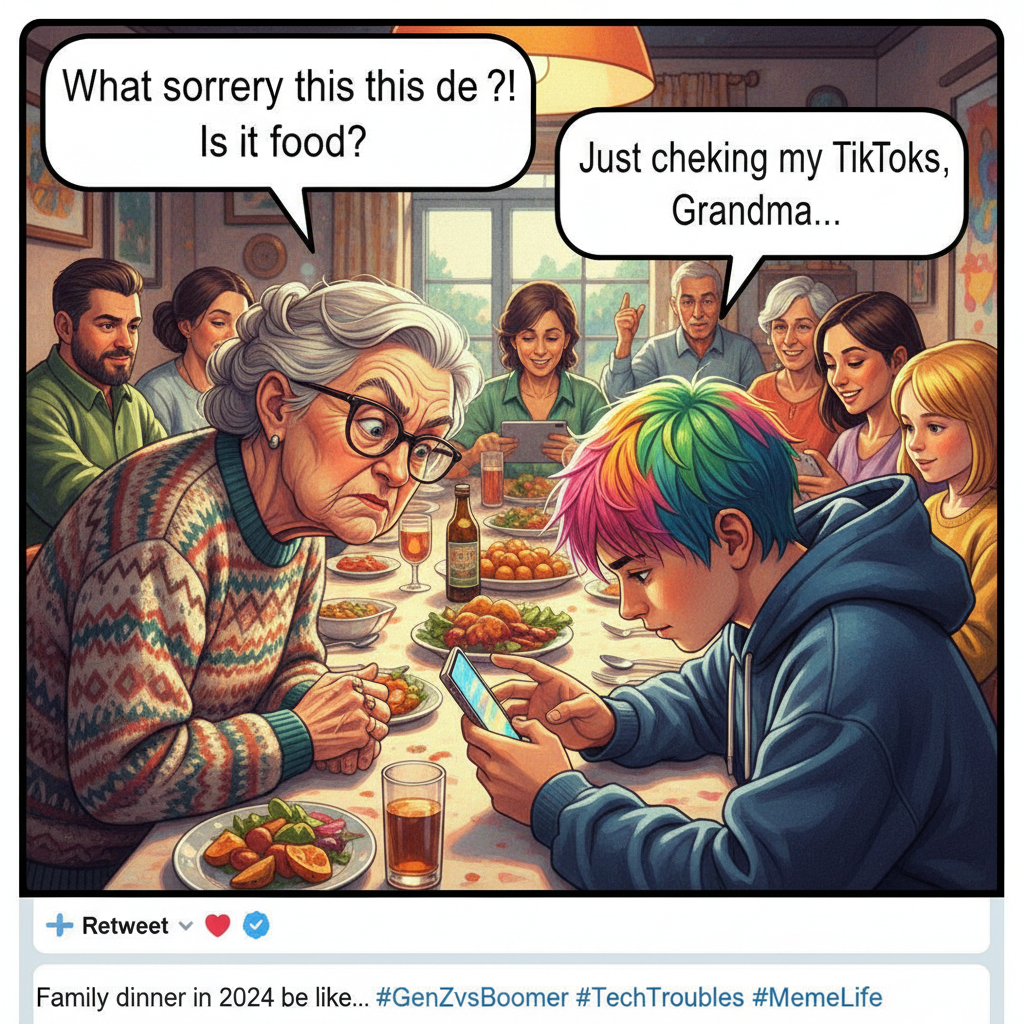 Grandma just asked if my 'internet friends' are coming to Thanksgiving. Send help. #FamilyDinner