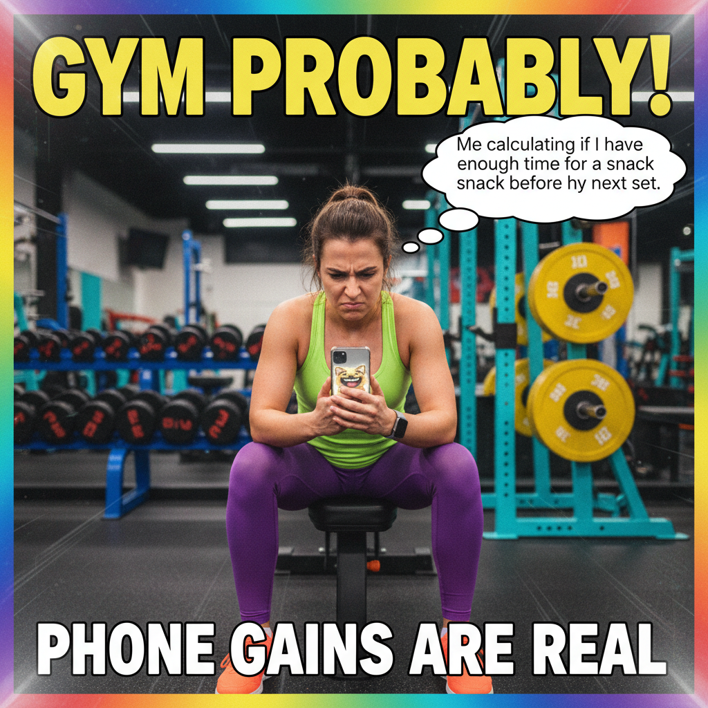 My 'gym buddy' is just me staring at my phone between sets.