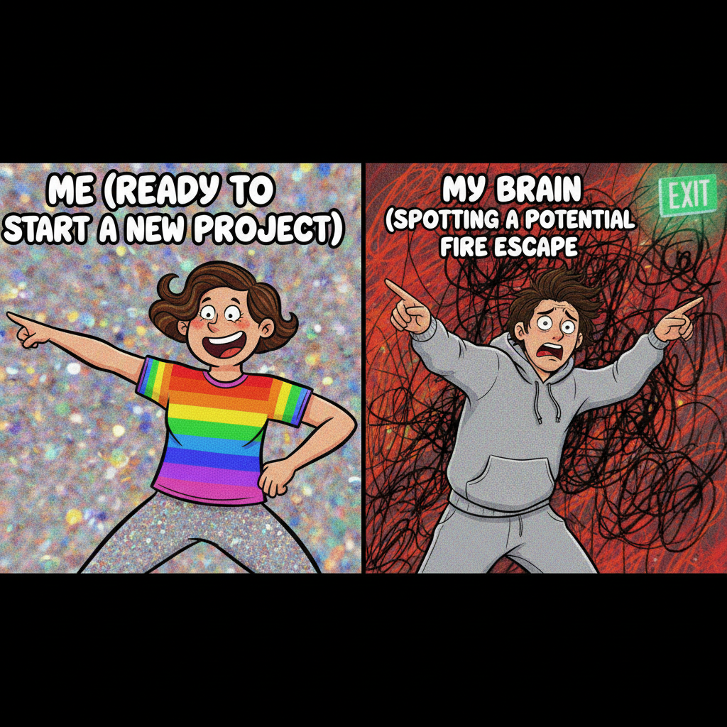 Extrovert: 'Let's go out!' Introvert: *already planning my escape route*