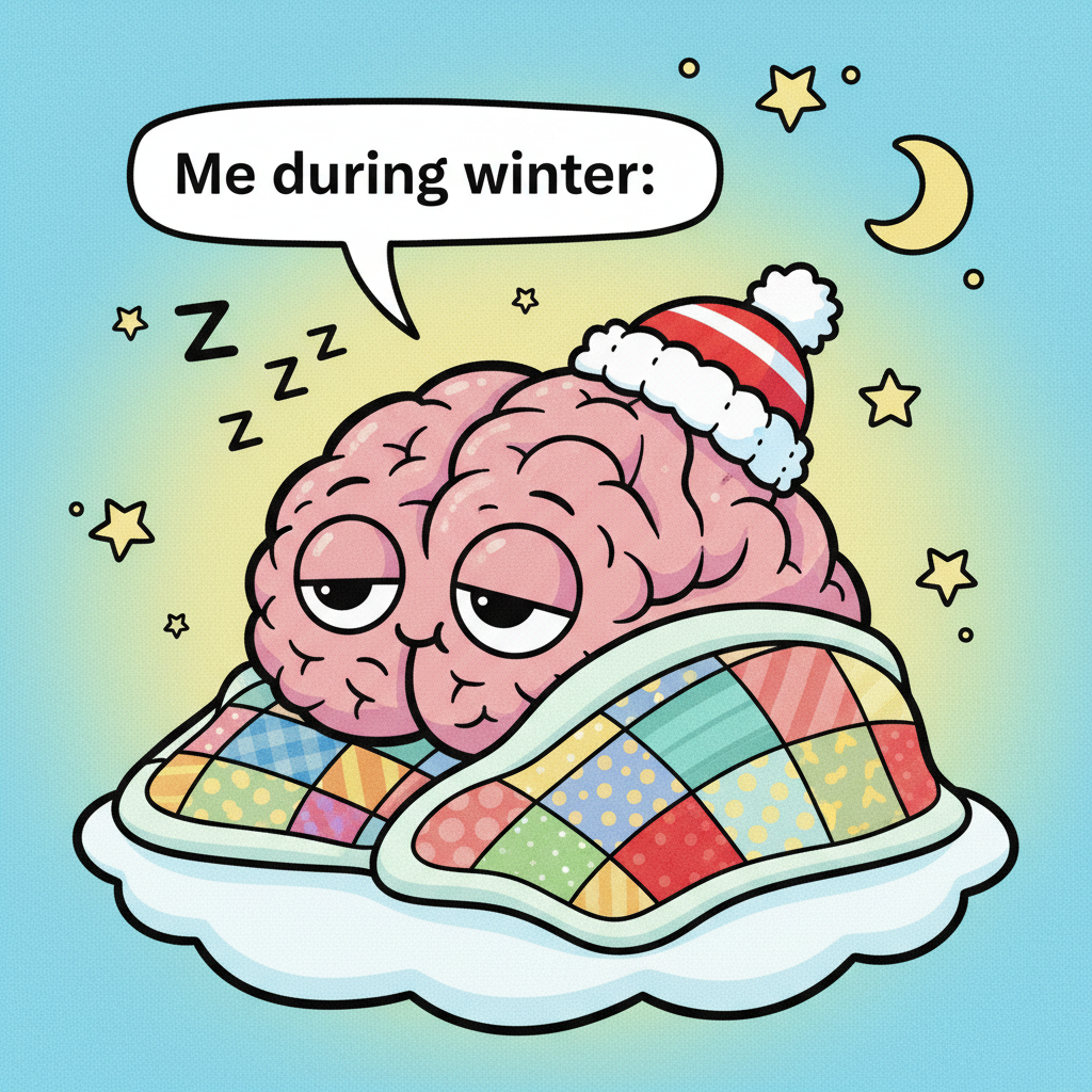 My brain cells hibernating from October to March. Send vitamin D & blankets.