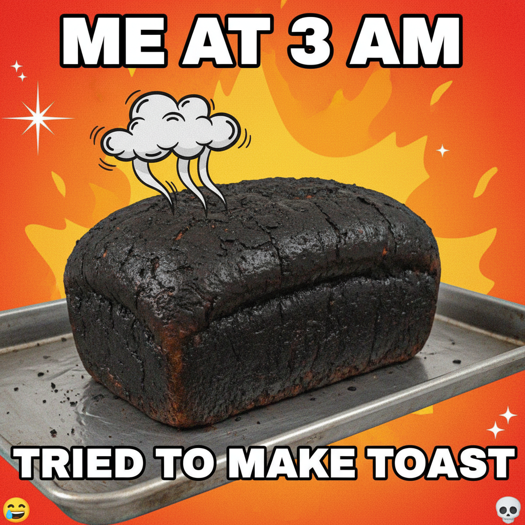 Tried to bake bread, ended up with a rock. My kitchen is a crime scene.