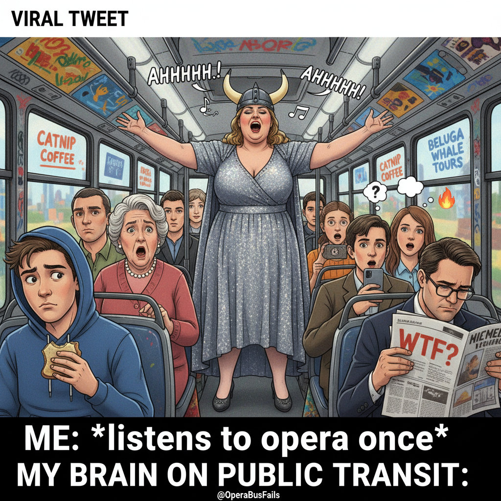 Just witnessed a full-blown opera on the bus. Public transport is wild.