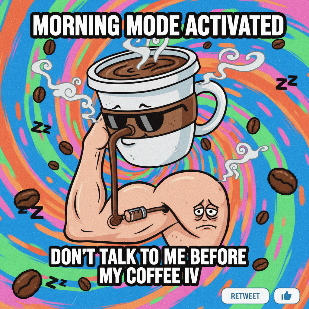 My blood type is coffee. And I'm not even joking.