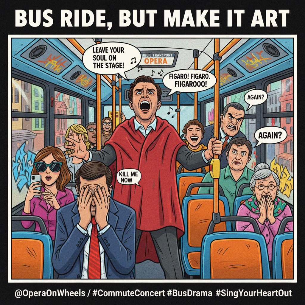 Just overheard a full-blown opera performance on the bus. Peak public transport.