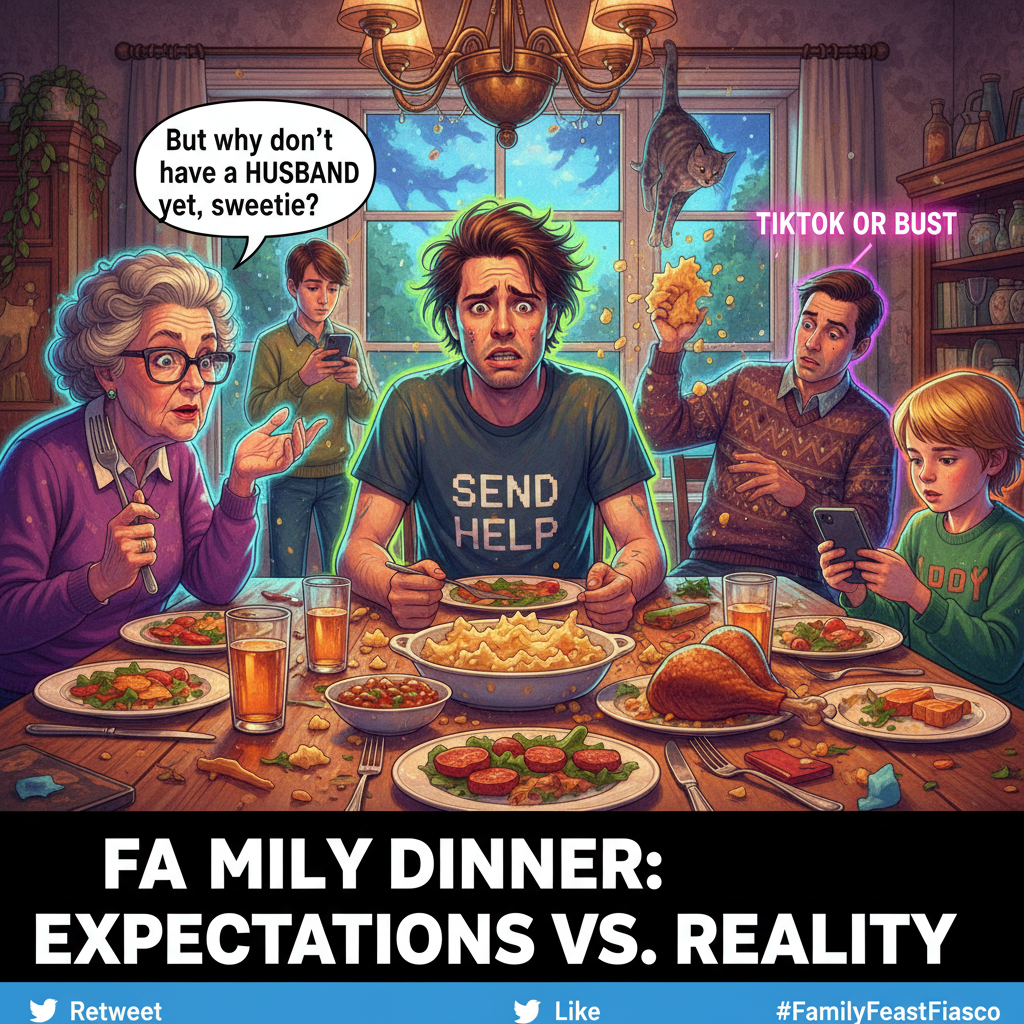 Aunt Carol just asked why I'm still single. It's not even dessert yet.