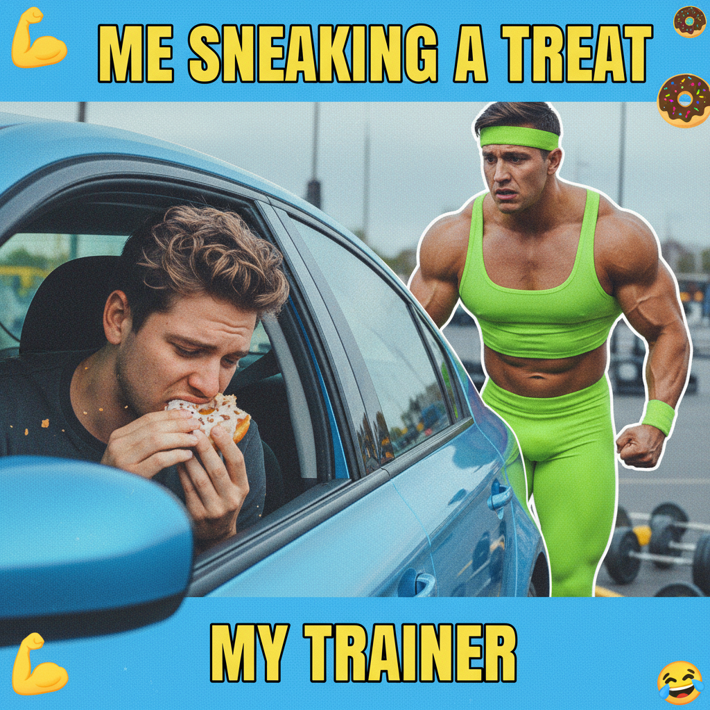 My 'gym buddy' just spotted me eating a donut in the parking lot. We're done.