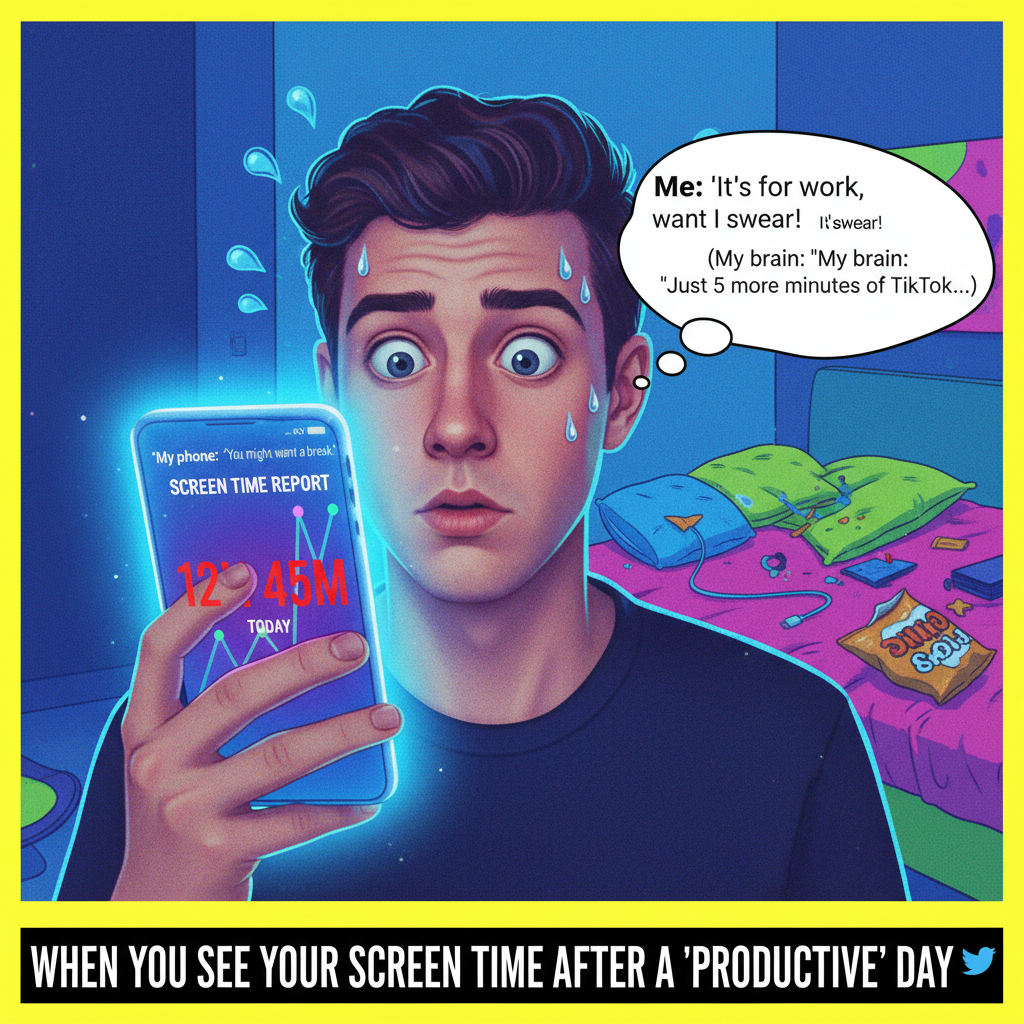 My screen time report just called me out. I'm not addicted, I'm just... researching memes.