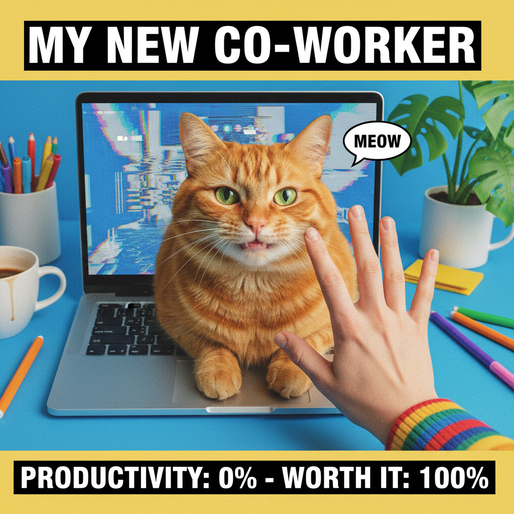 My cat just sat on my laptop during a video call. Guess I'm a cat person now.