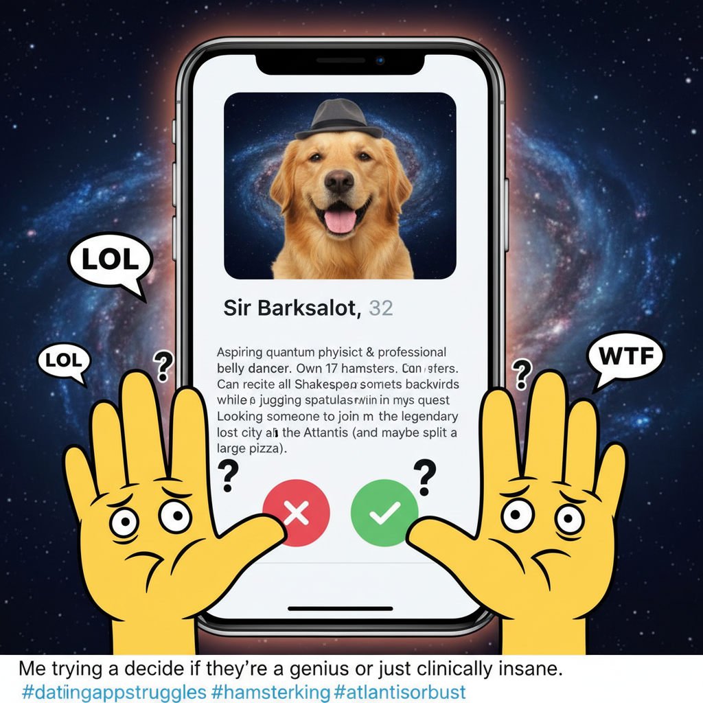Matched with someone who said their hobby is 'collecting dust bunnies.' Swipe right or left?