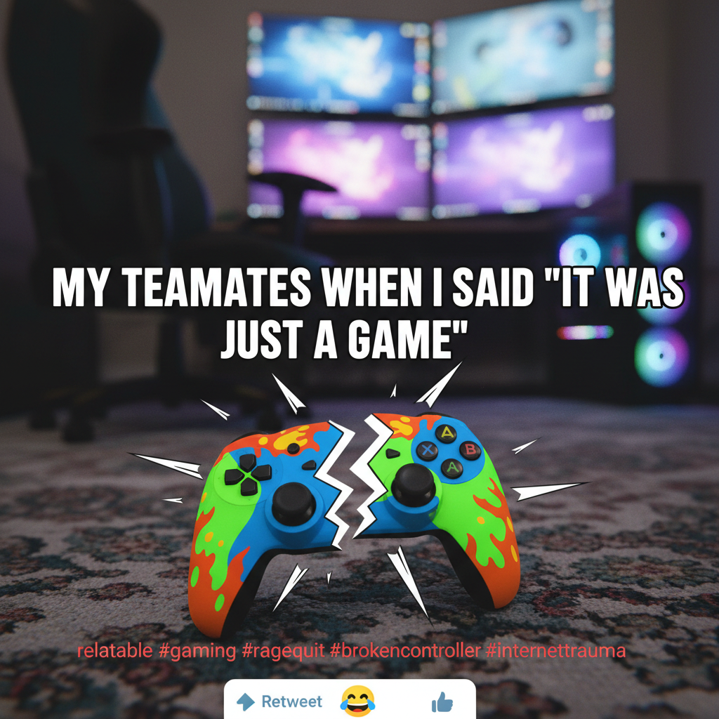 My controller just flew across the room. Send help. Or a new controller. #GamingRage