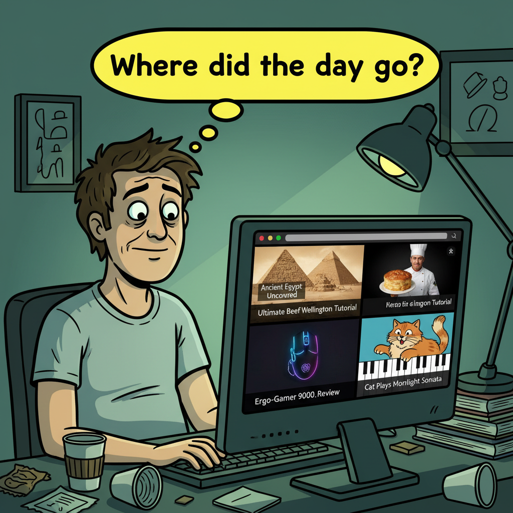 When your 'quick 5 min break' turns into an existential crisis and a 3-hour YouTube rabbit hole