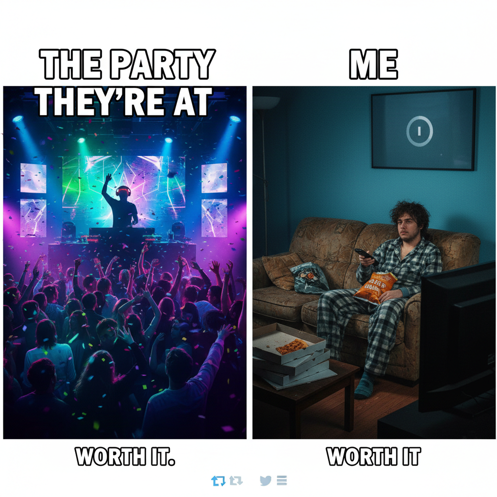 Friday night plans: Clubbing. Friday night reality: Debating if I should shower.