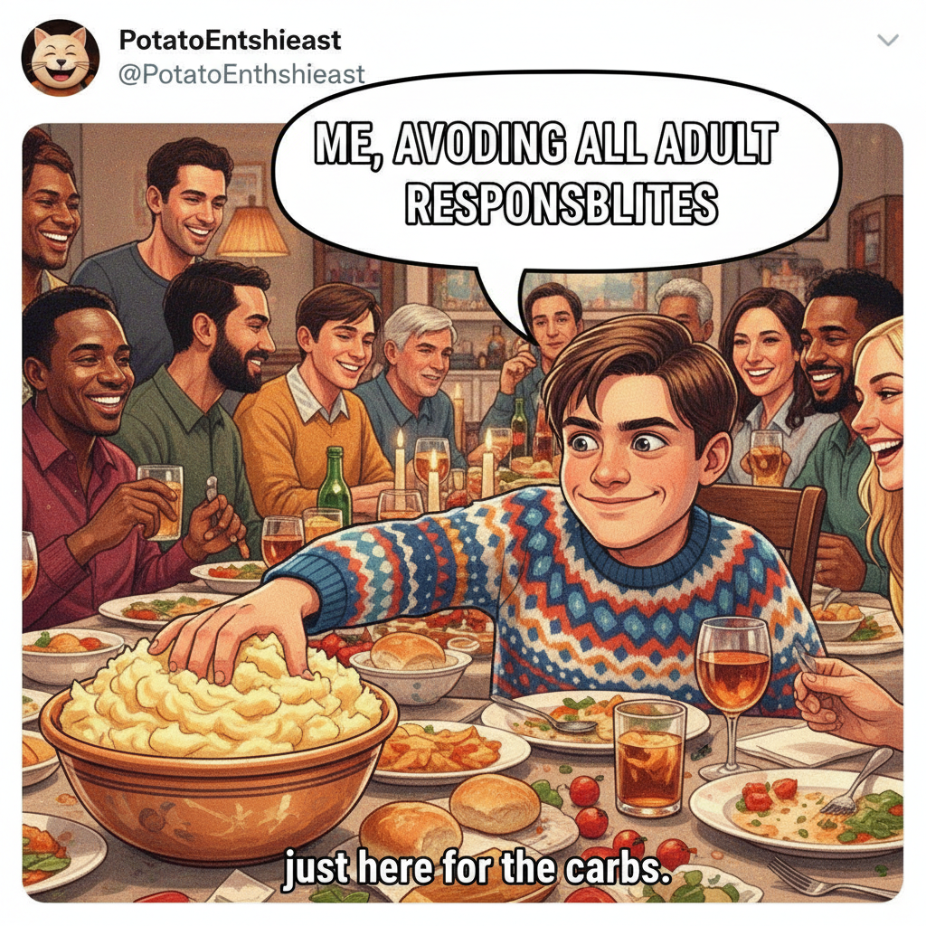 Aunt Carol just asked if I'm 'still single.' Pass the mashed potatoes, please.