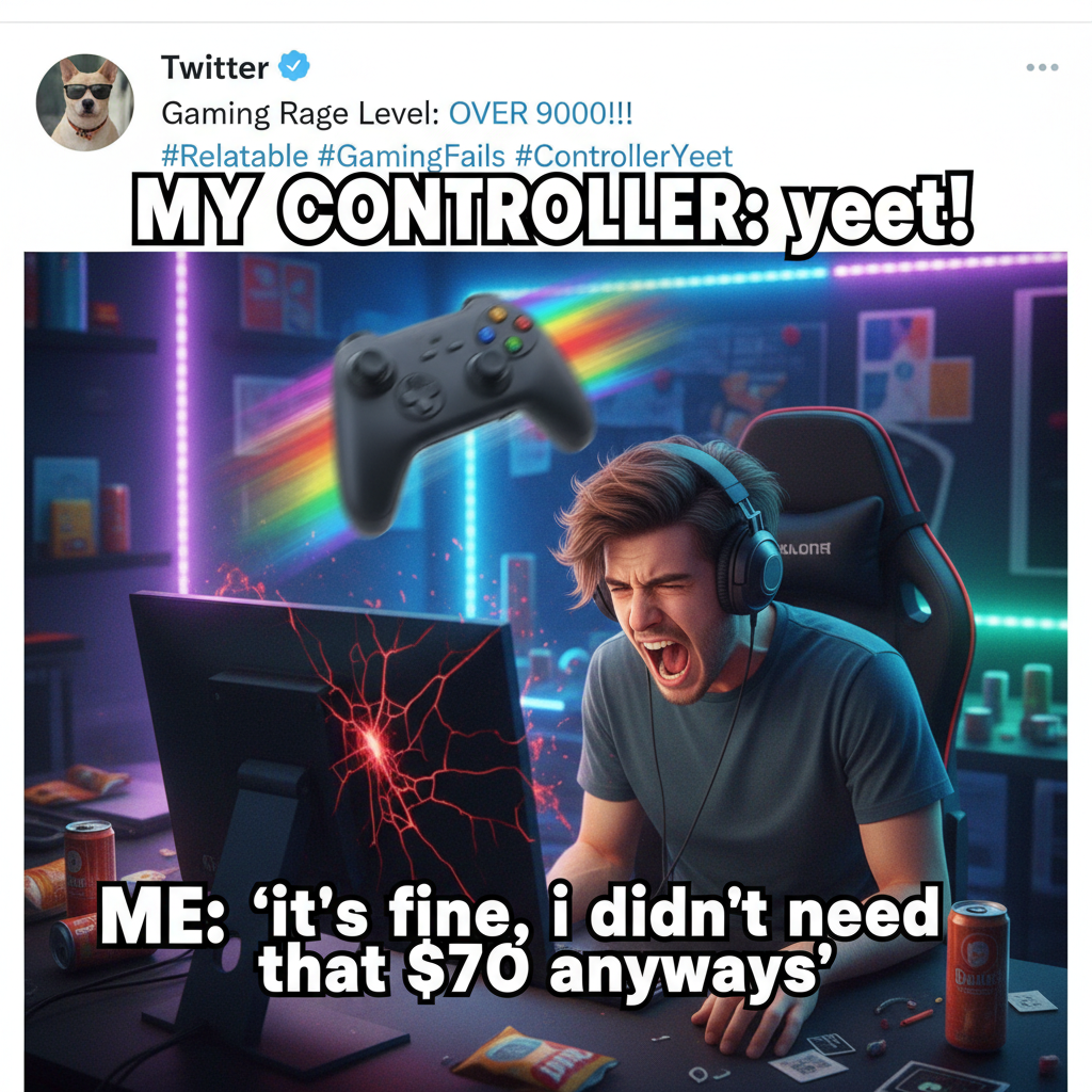 My controller just flew across the room. Pretty sure I peaked in rage gaming. #Valorant #RageQuit