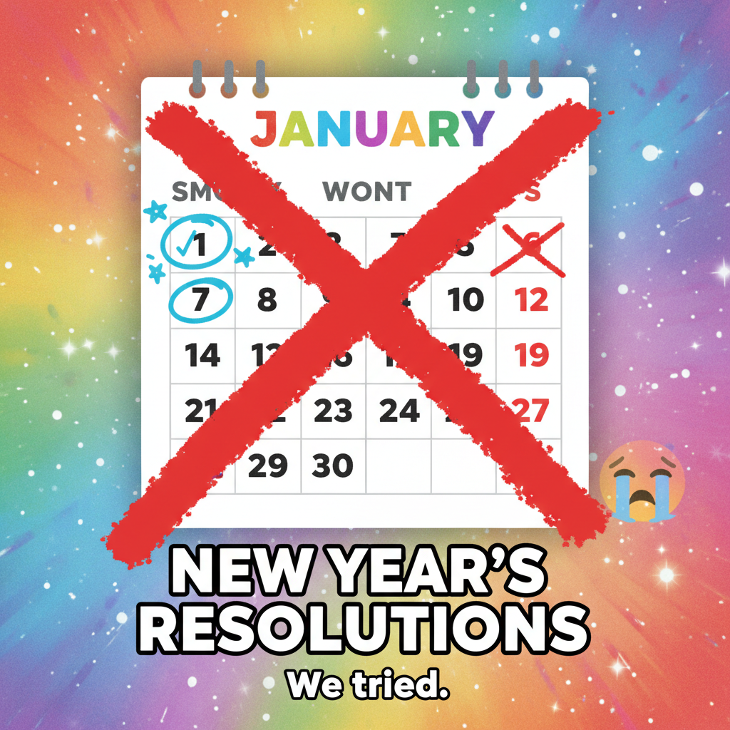 My New Year's resolution lasted 3 days. I'm calling it a 'trial run'.