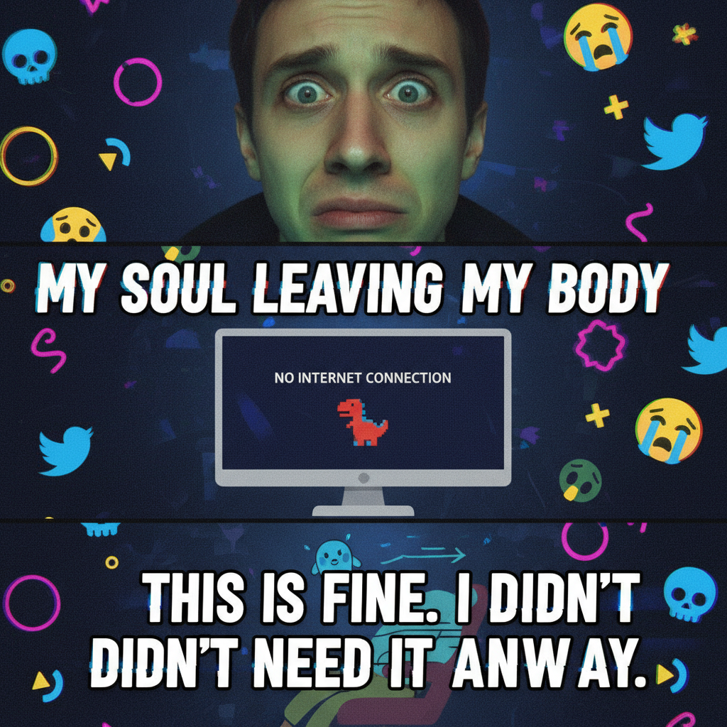 Wifi goes down. My brain: 'Is this the apocalypse? How do I even *exist* without internet?'