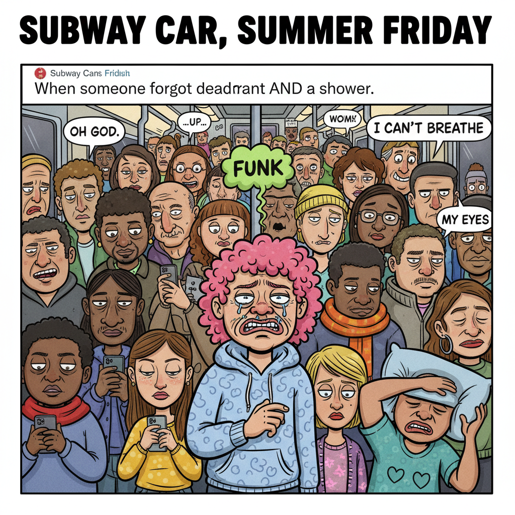 Public transport is just a social experiment to see how long we can all pretend not to smell that.