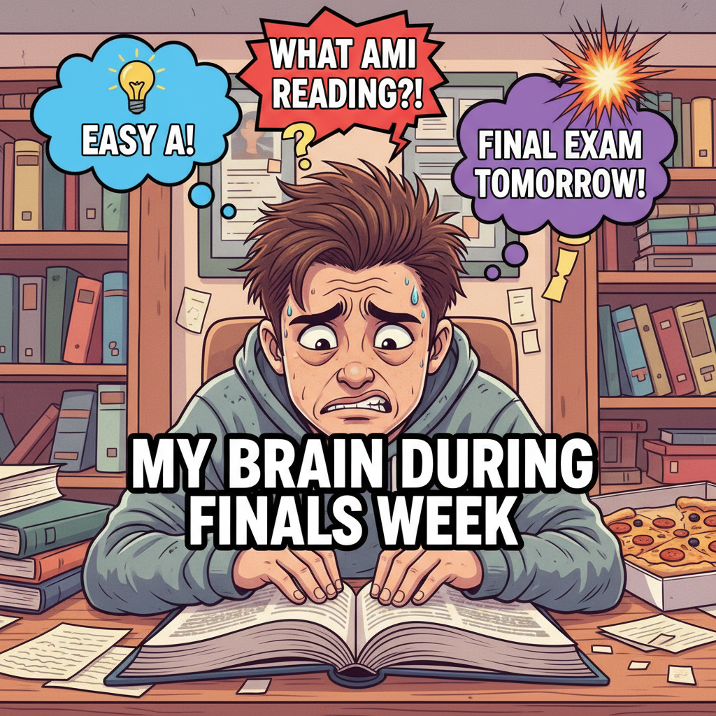 My brain during exams: 'You know this. You studied this. Oh wait, no, you didn't.'