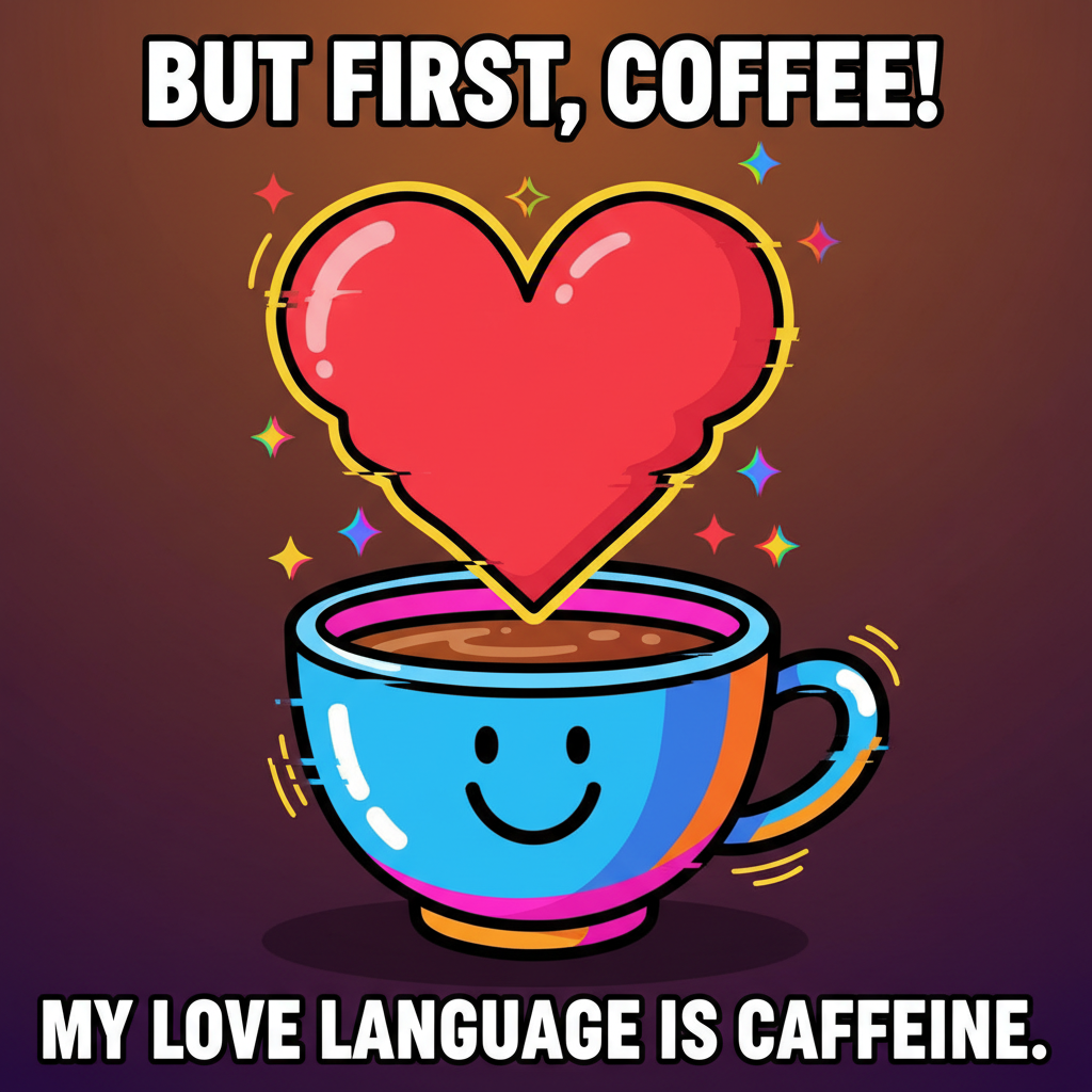 My blood type is coffee. My spirit animal is a triple espresso shot.